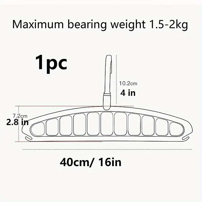 1pc Heavy Duty Plastic Hangers with Multi-hole Design Polished Finish Space Saving Organizer
