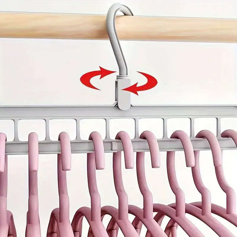 1pcs 9-Hole Multi-Functional Plastic Clothes Hanger Lacquered Finish Space Saving Foldable Storage