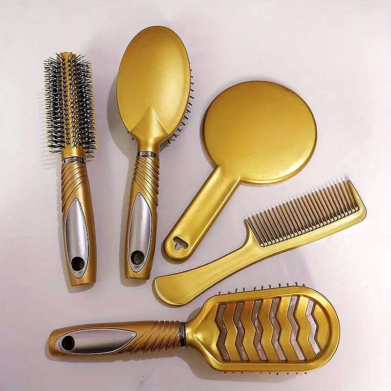 Hair Comb Five-Piece Hairdressing Mirror Comb Combo Set
