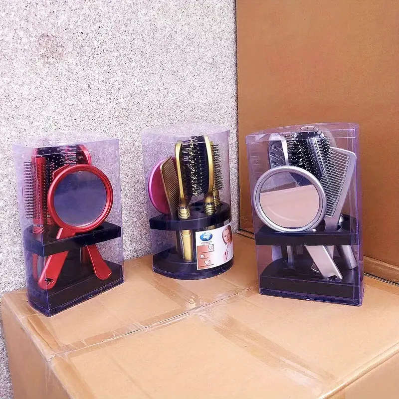 Hair Comb Five-Piece Hairdressing Mirror Comb Combo Set