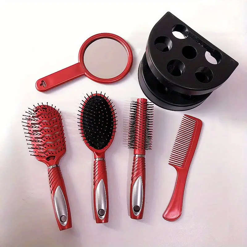 Hair Comb Five-Piece Hairdressing Mirror Comb Combo Set