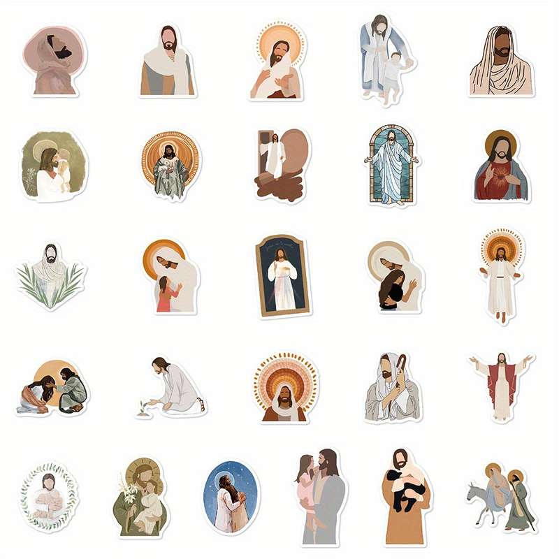 52pcs Jesus Jesus Christian Themed Stickers