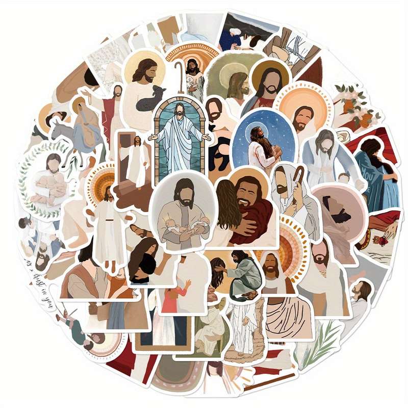 52pcs Jesus Jesus Christian Themed Stickers