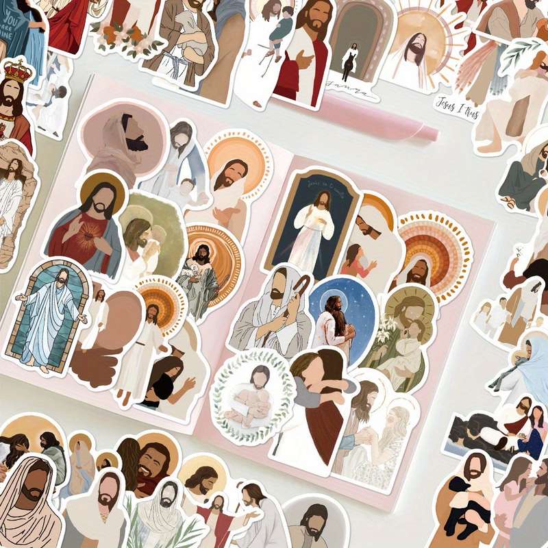 52pcs Jesus Jesus Christian Themed Stickers