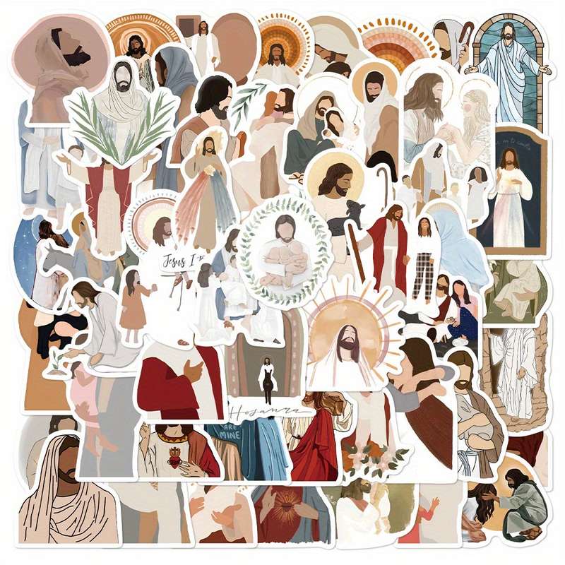 52pcs Jesus Jesus Christian Themed Stickers