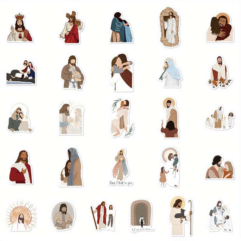 52pcs Jesus Jesus Christian Themed Stickers