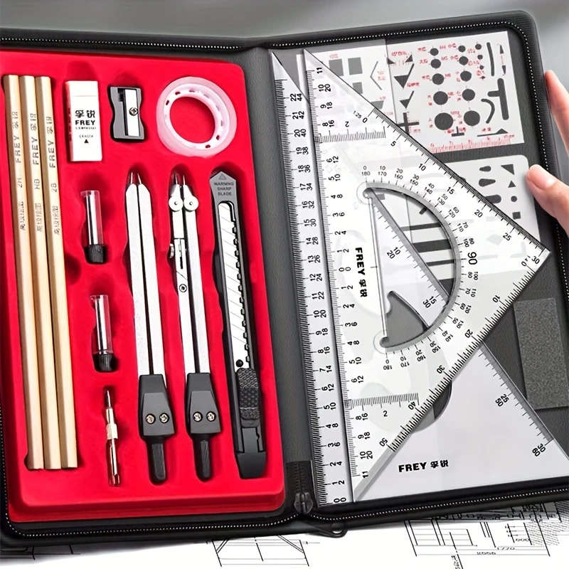 1 Set of Professional Drawing And Drafting Tools Precision Geometry And CAD Tools Suitable for Stude
