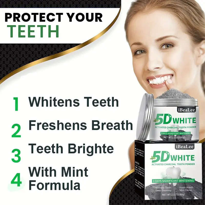 Activated Charcoal Teeth Whitening Powder