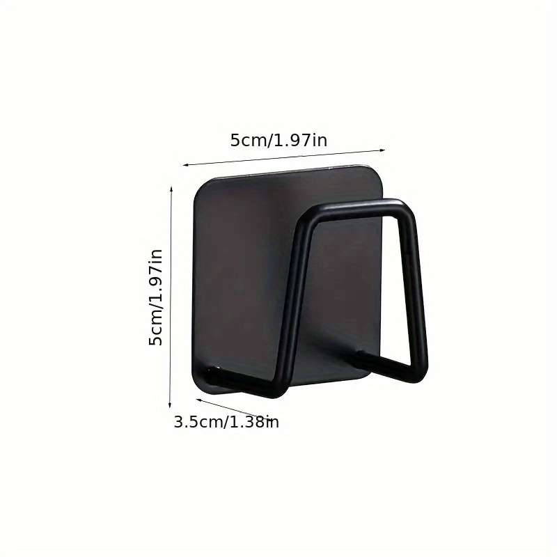 1pc Stainless Steel Sponge Holder No-Drill Wall Mount Design with Dual Hooks Ideal for Kitc