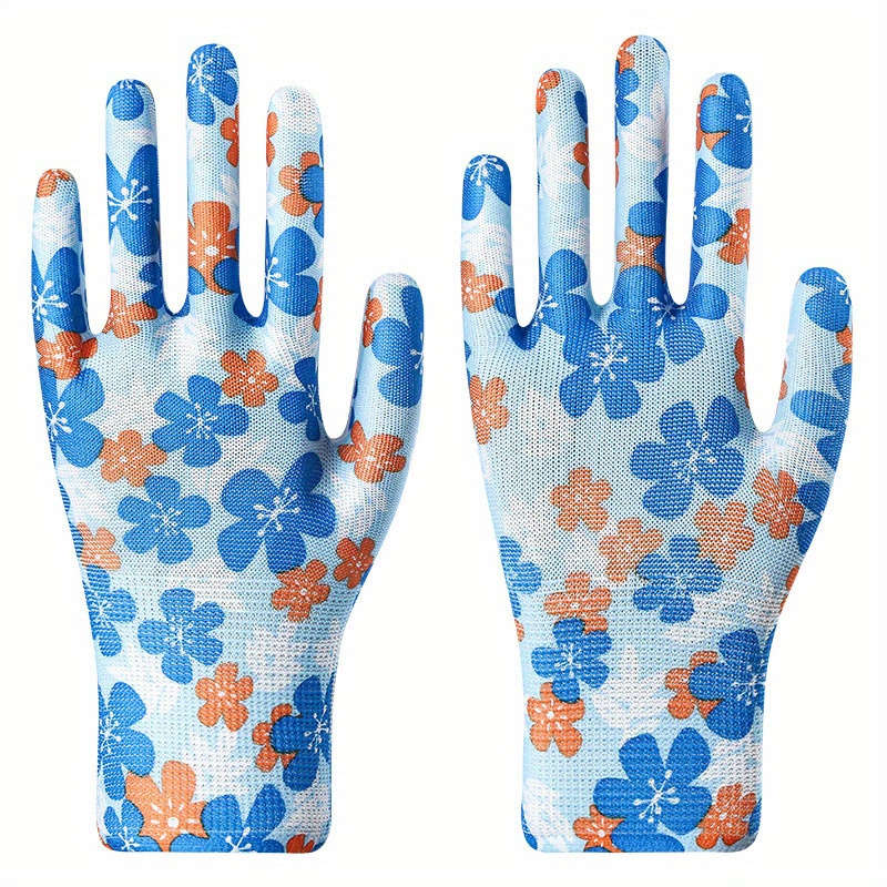 1 Pair Blue Multi Purpose Work Gloves
