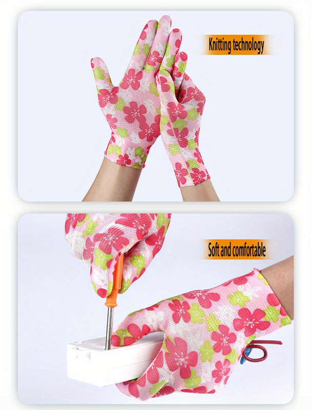 1 Pair Blue Multi Purpose Work Gloves