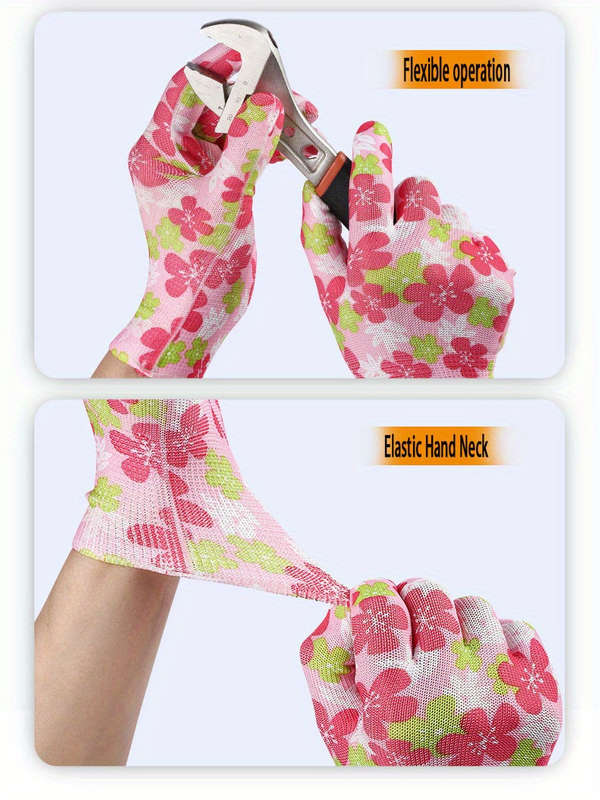 1 Pair Blue Multi Purpose Work Gloves