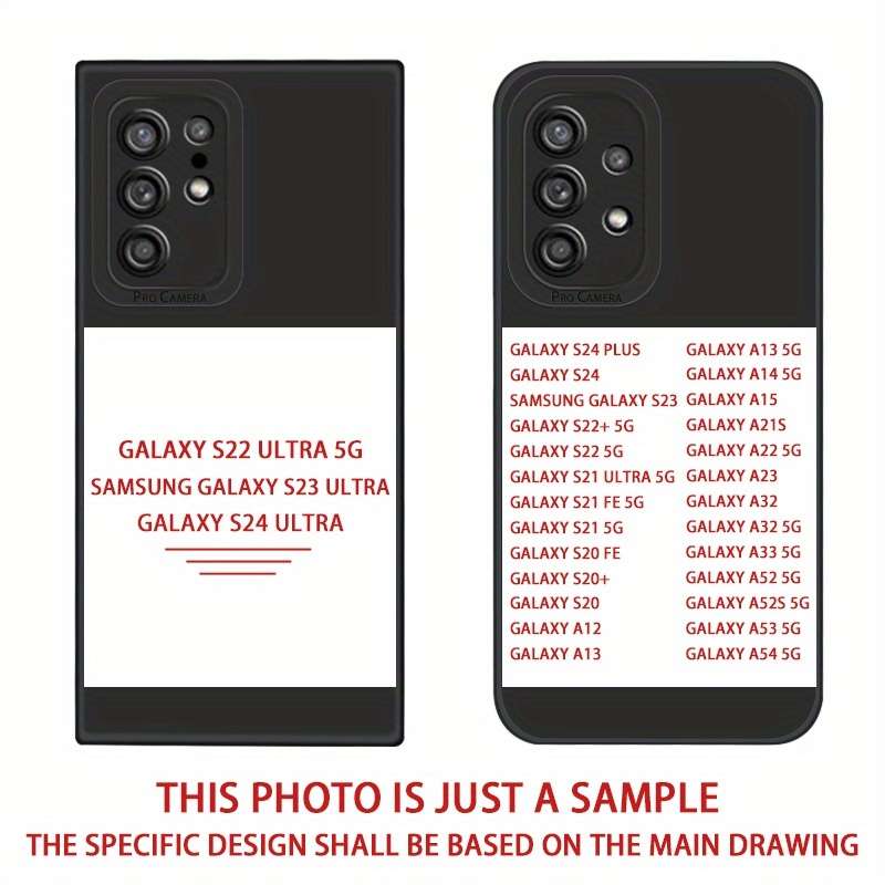 1pc Black For Samsung Galaxy A72 Phone Cases