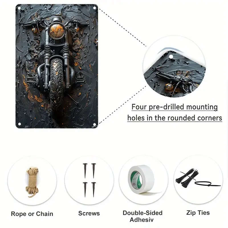 1pc 2D Display Effects Spring Summer Metal Tin Sign for Apartment Gym Office Kitchen Store Toilet Fu