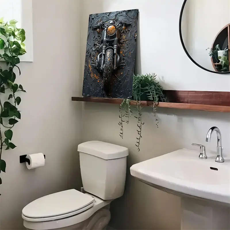 1pc 2D Display Effects Spring Summer Metal Tin Sign for Apartment Gym Office Kitchen Store Toilet Fu