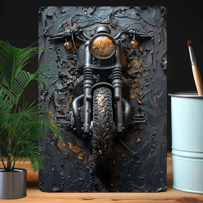 1pc 2D Display Effects Spring Summer Metal Tin Sign for Apartment Gym Office Kitchen Store Toilet Fu
