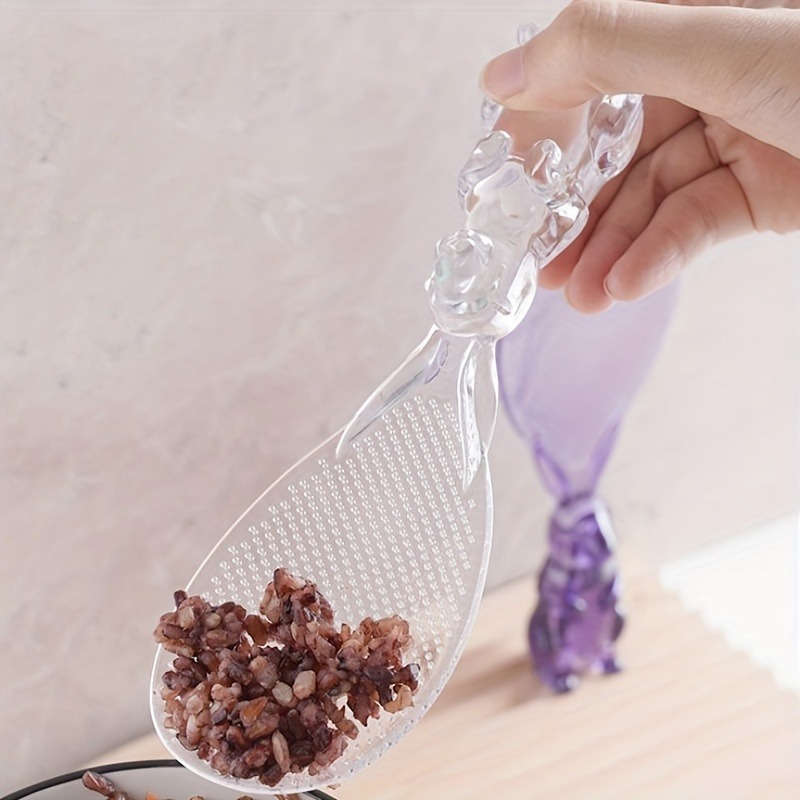 1pc Cartoon Bunny Design Plastic Rice Potato Server Standing Rabbit Shaped Scoop for Rice Co