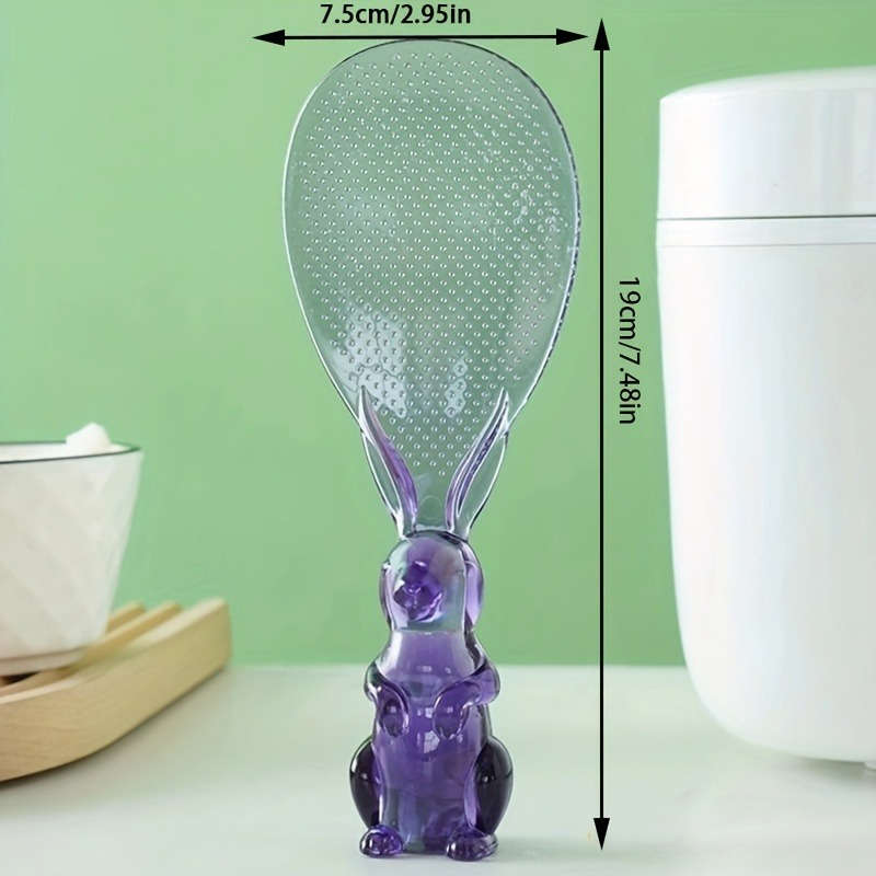 1pc Cartoon Bunny Design Plastic Rice Potato Server Standing Rabbit Shaped Scoop for Rice Co