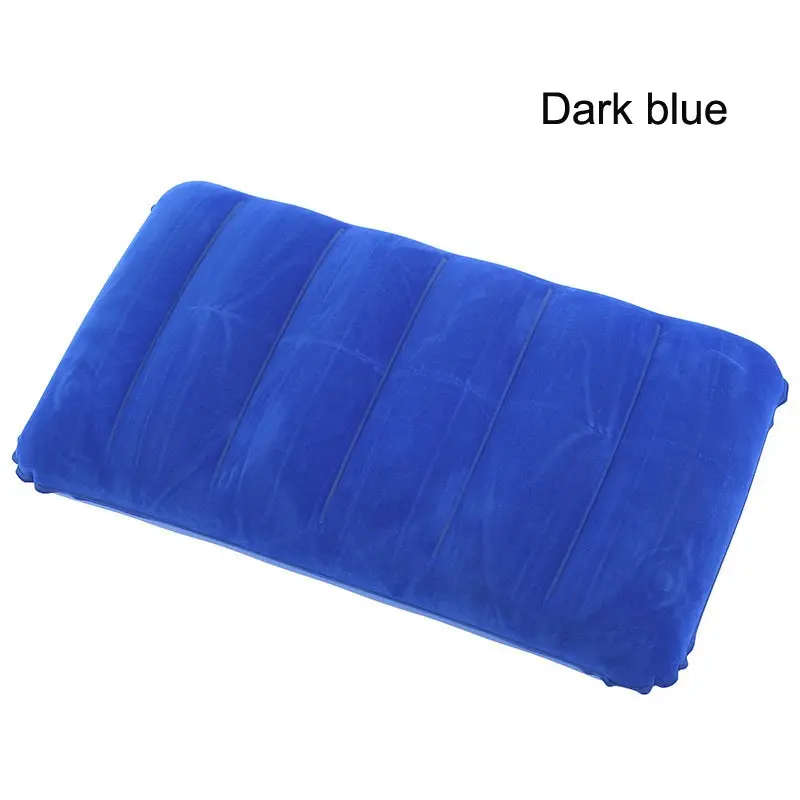 1pc PVC Flocked Inflatable Nap Pillow Sleeping Pillow Pillow Travel Outdoor Inflatable Pillow