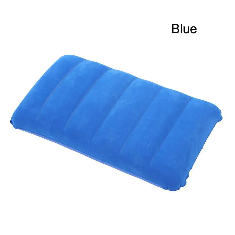 1pc PVC Flocked Inflatable Nap Pillow Sleeping Pillow Pillow Travel Outdoor Inflatable Pillow
