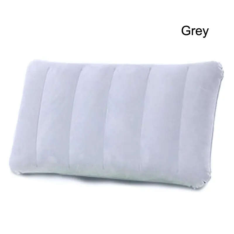1pc PVC Flocked Inflatable Nap Pillow Sleeping Pillow Pillow Travel Outdoor Inflatable Pillow