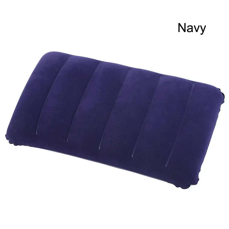 1pc PVC Flocked Inflatable Nap Pillow Sleeping Pillow Pillow Travel Outdoor Inflatable Pillow