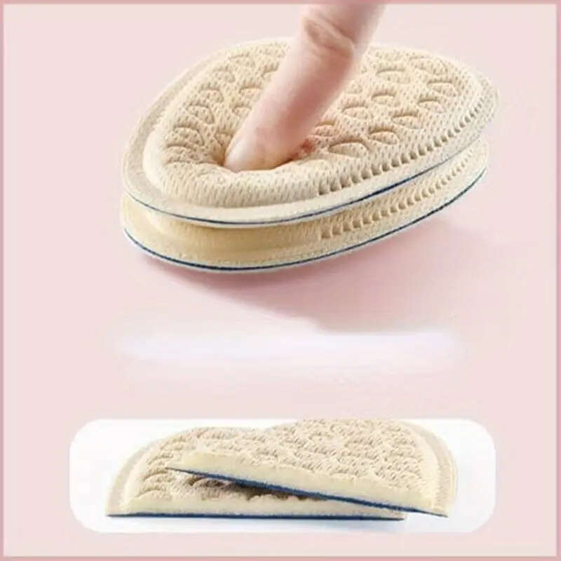 2pcs Half-Size Insoles Forefoot Cushion for High Heels Sneakers Adjustable Fit with Heel Stickers Co