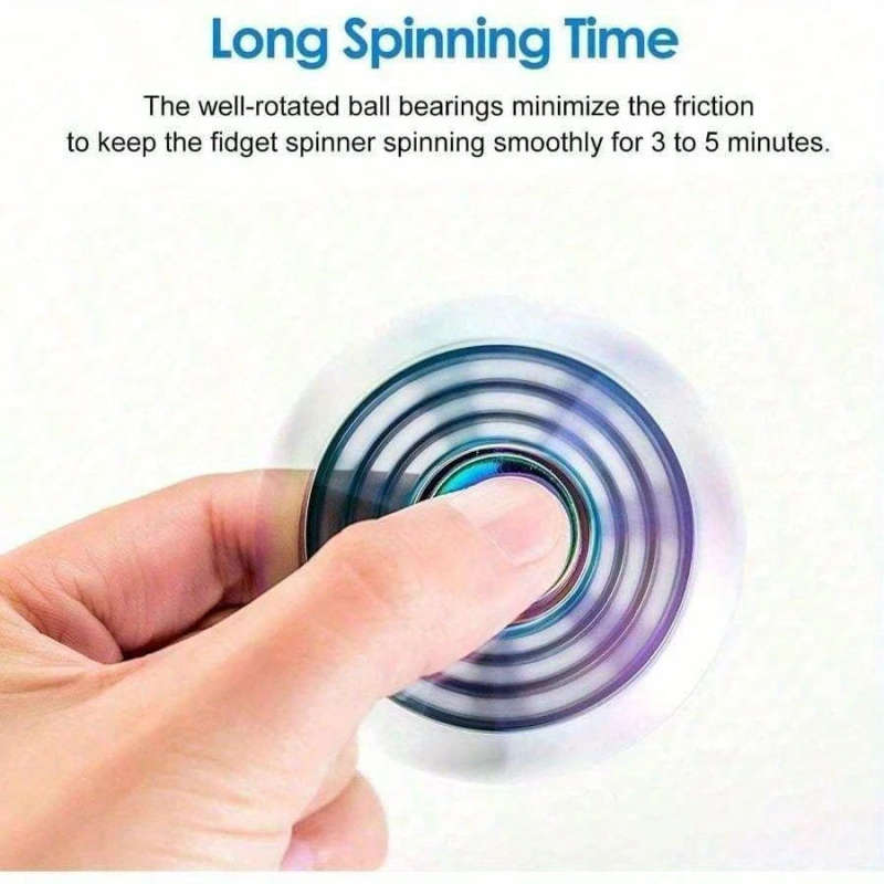 1pc Durable Quiet Metal Fidget Spinner Vibrant Sky Dragon Design Durable Focus Toy for Adults Multic