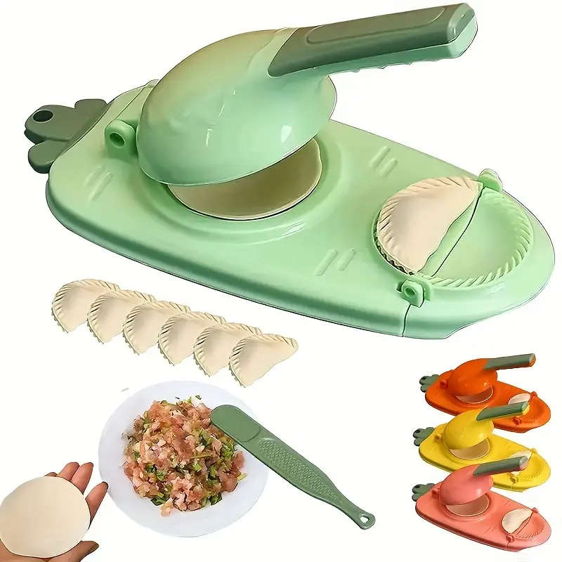 2in1 Manual Dumpling Maker Easy Press Dough Skin Wrapper Tool Perfect for Beginners Kitchen Gadget