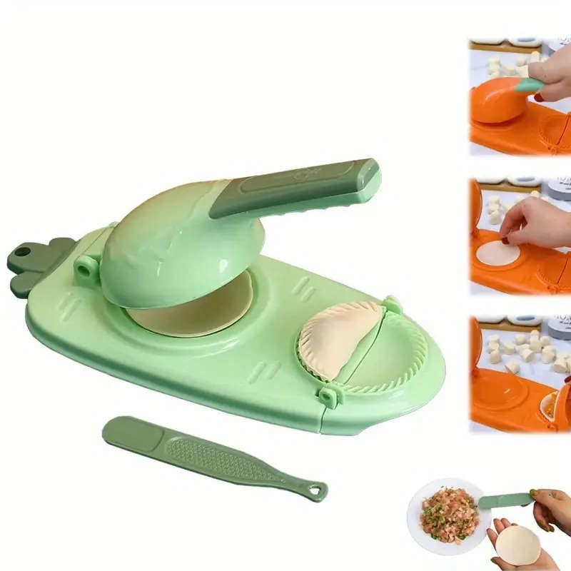 2in1 Manual Dumpling Maker Easy Press Dough Skin Wrapper Tool Perfect for Beginners Kitchen Gadget