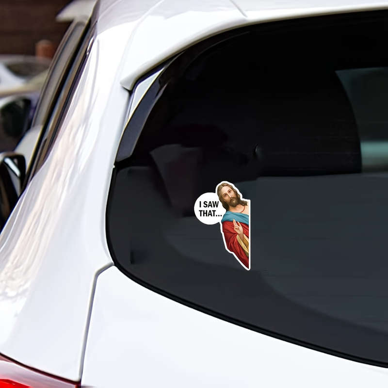 8pcs I Saw That Jesus Jesus Christian Themed Stickers