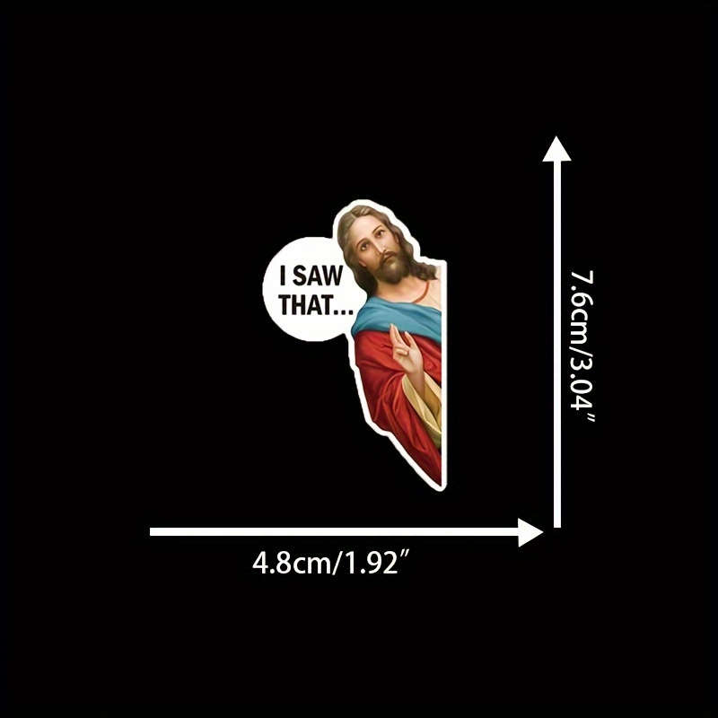 8pcs I Saw That Jesus Jesus Christian Themed Stickers