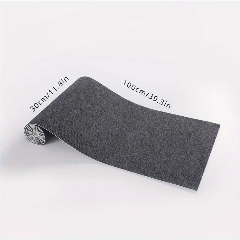 1Pc Dark Gray 30x100cm Self Adhesive Carpet Floor Mat