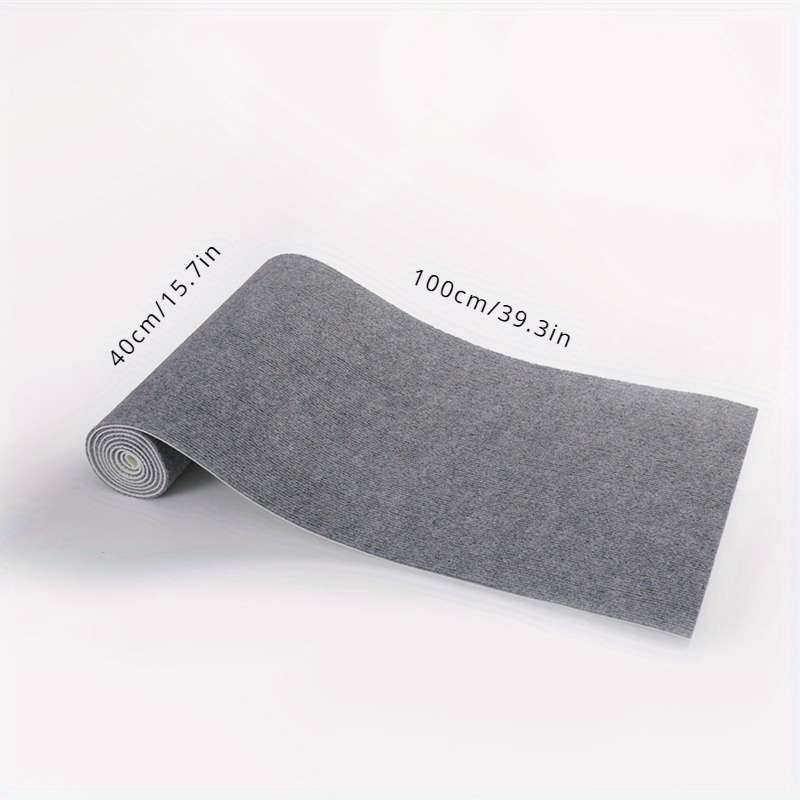 1Pc Light Grey 40x100cm Self Adhesive Carpet Floor Mat