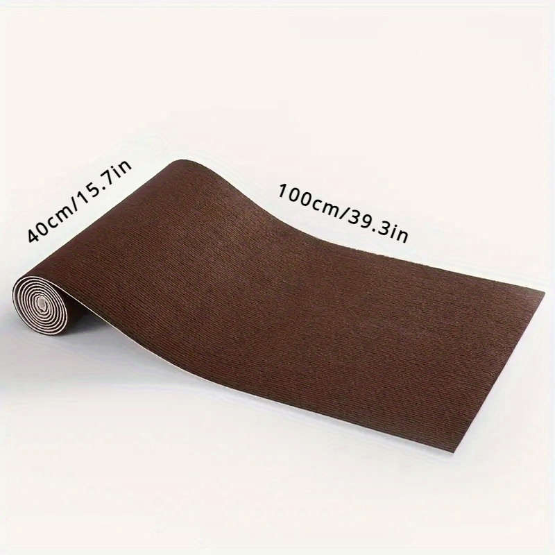 1Pc Brown 40x100cm Self Adhesive Carpet Floor Mat