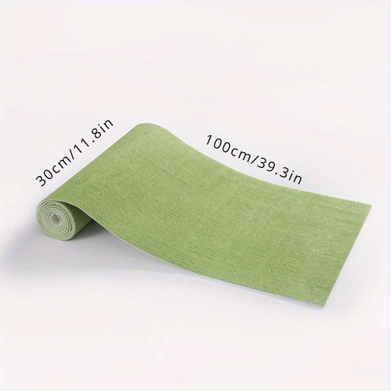 1Pc Bright Green 30x100cm Self Adhesive Carpet Floor Mat