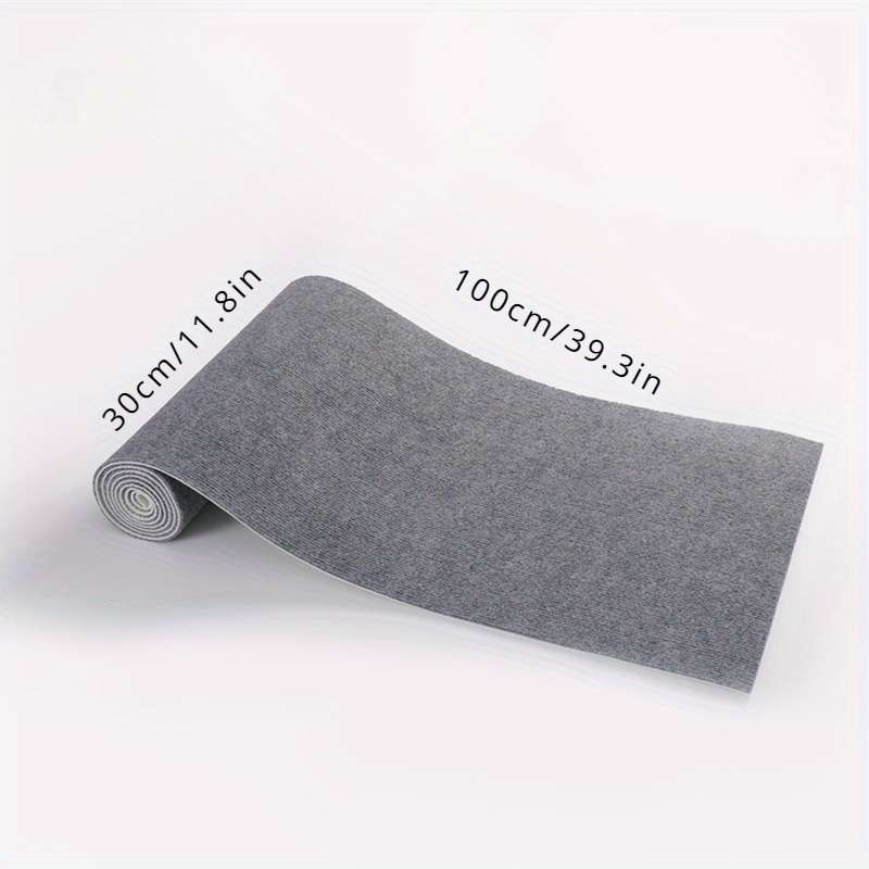 1Pc Light Grey 30x100cm Self Adhesive Carpet Floor Mat