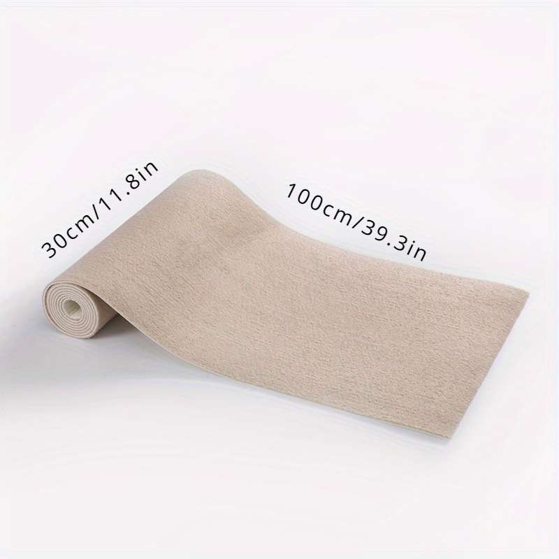 1Pc Khaki 30x100cm Self Adhesive Carpet Floor Mat