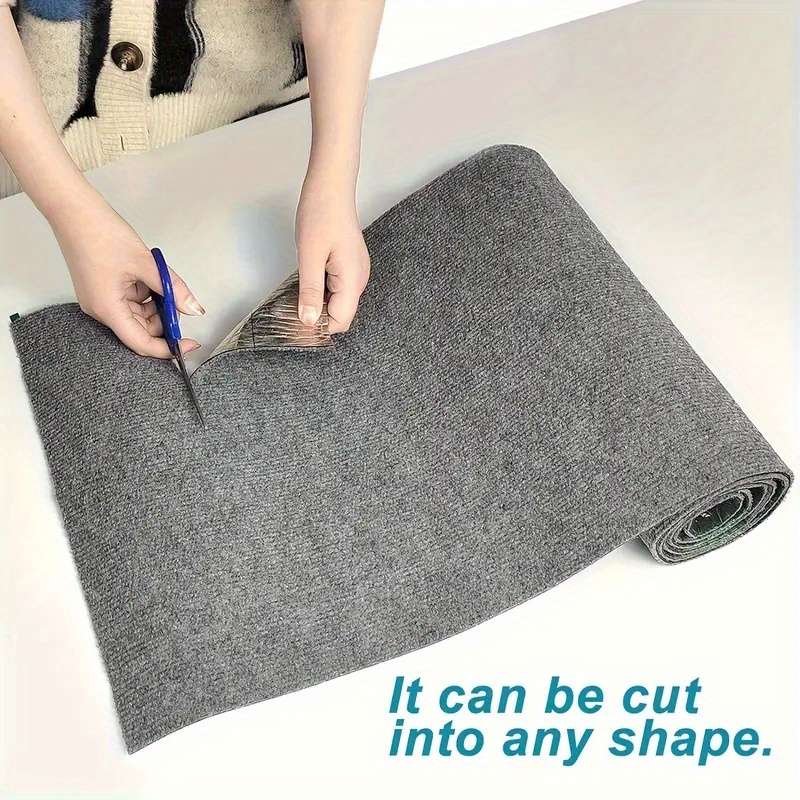 1Pc Beige 30x100cm Self Adhesive Carpet Floor Mat