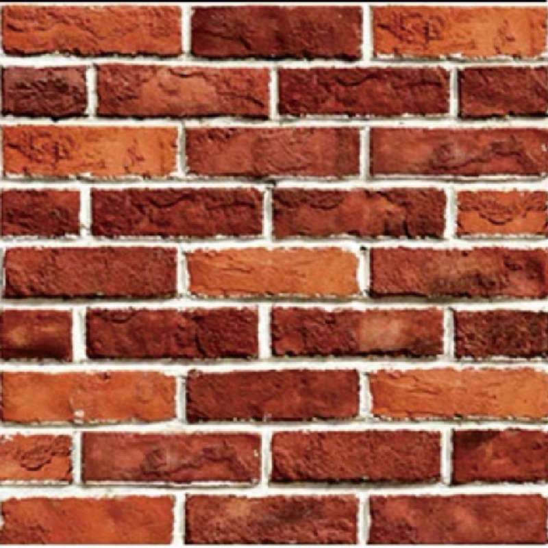 10pcs 3D Red Brick Wall Tile Stickers Durable PVC Waterproof Easy to Clean