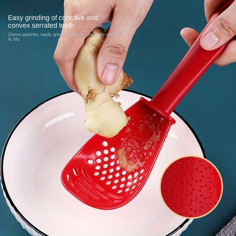 1pc Multi-Function Kitchen Spoon Grind Mash Drain for Easy Cooking   Perfect for Ginger G