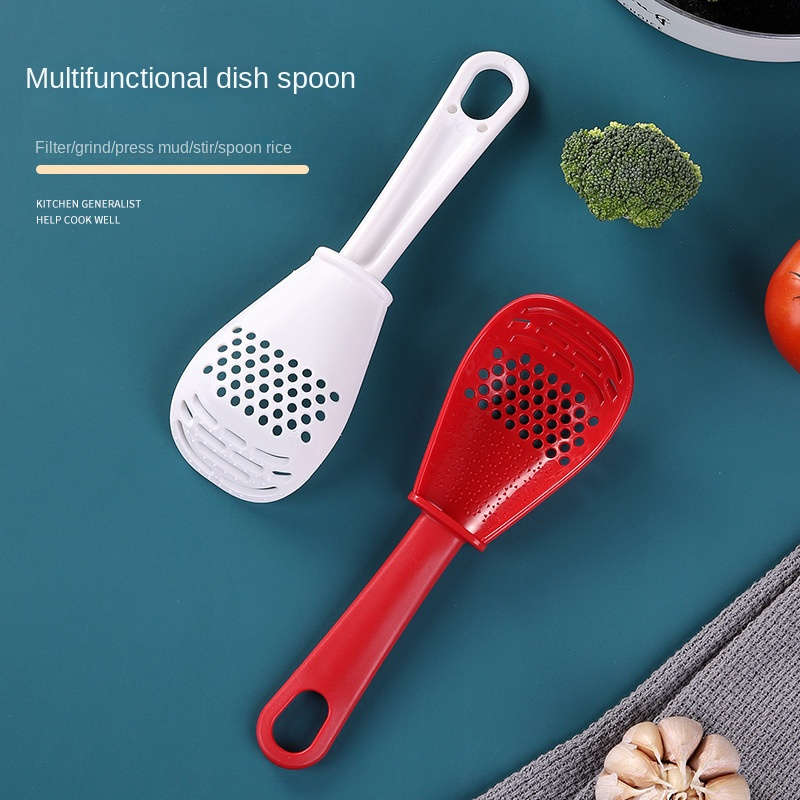 1pc Multi-Function Kitchen Spoon Grind Mash Drain for Easy Cooking   Perfect for Ginger G