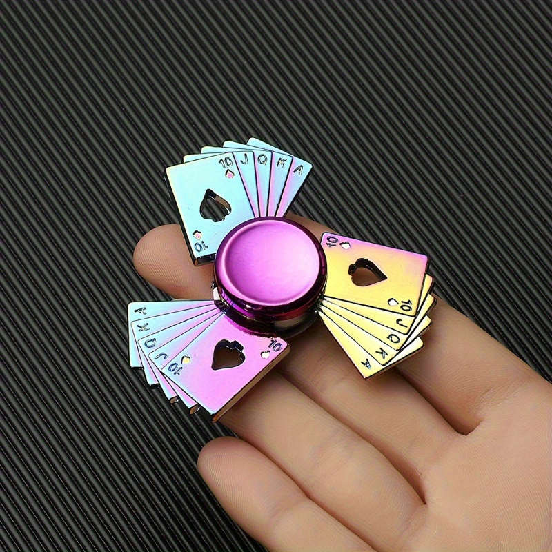 1pc Stainless Steel Fidget Spinner Metal Finger Spinners Toy for Focus Stress Relief Durable Fingert