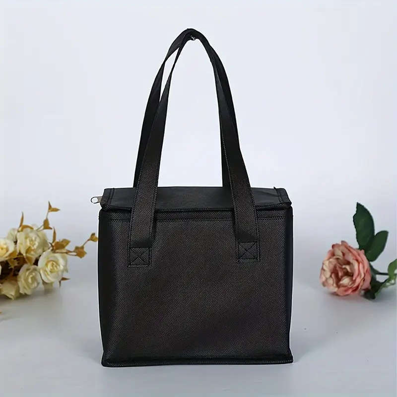 1pc Durable Polyester Blend Insulated Picnic Bag Perfect for Outdoor Adventures Keeps Food Fresh