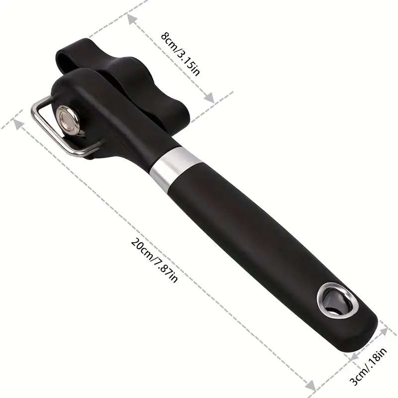 1pc Easy-Grip Stainless Steel Can Opener Effortless Opening Multifunctional Kitchen Gadget for Home
