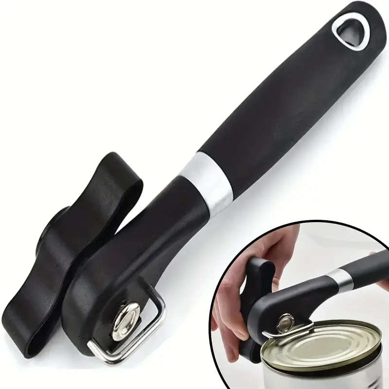 1pc Easy-Grip Stainless Steel Can Opener Effortless Opening Multifunctional Kitchen Gadget for Home