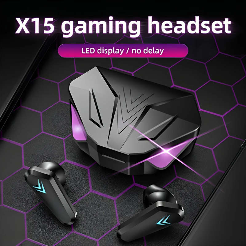 1pc Wireless Headphones Gaming Headphones In-ear Headphones HD Smart Digital Display Charging Cabin