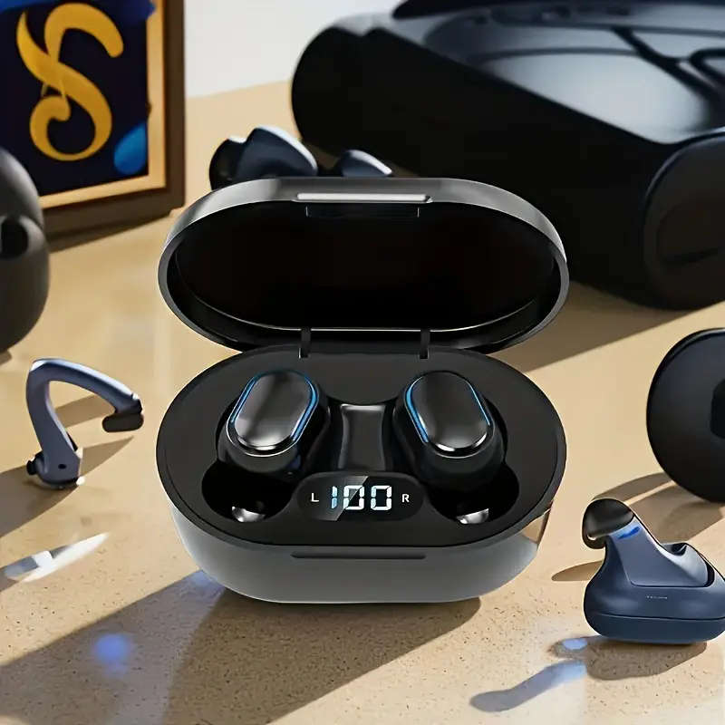 E7S Wireless Earbuds with LED Display Mic Wireless In-Ear Headphones for iPhone Xiaomi Voice Call No