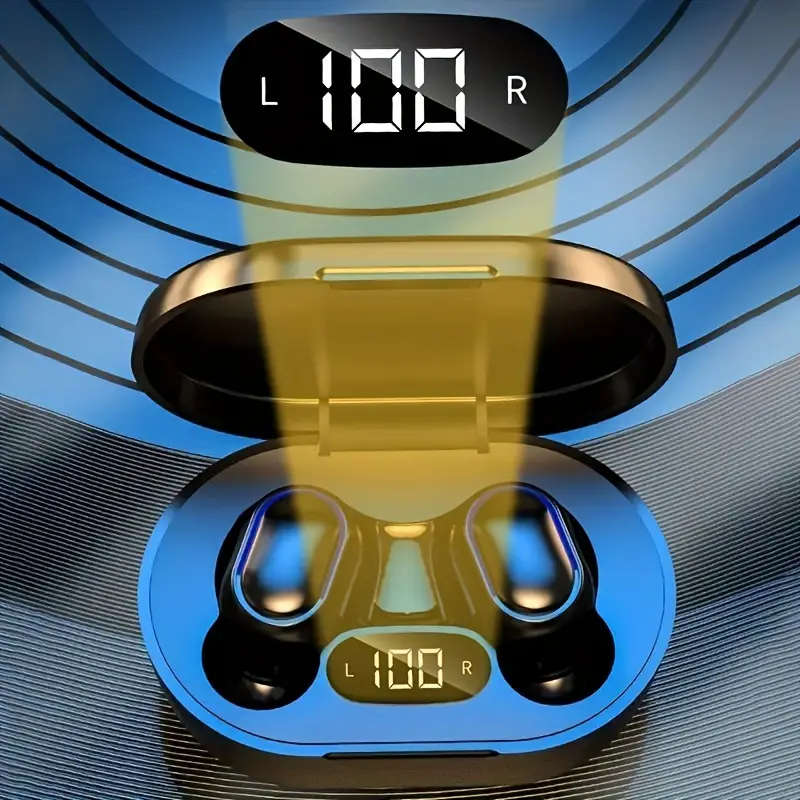 E7S Wireless Earbuds with LED Display Mic Wireless In-Ear Headphones for iPhone Xiaomi Voice Call No