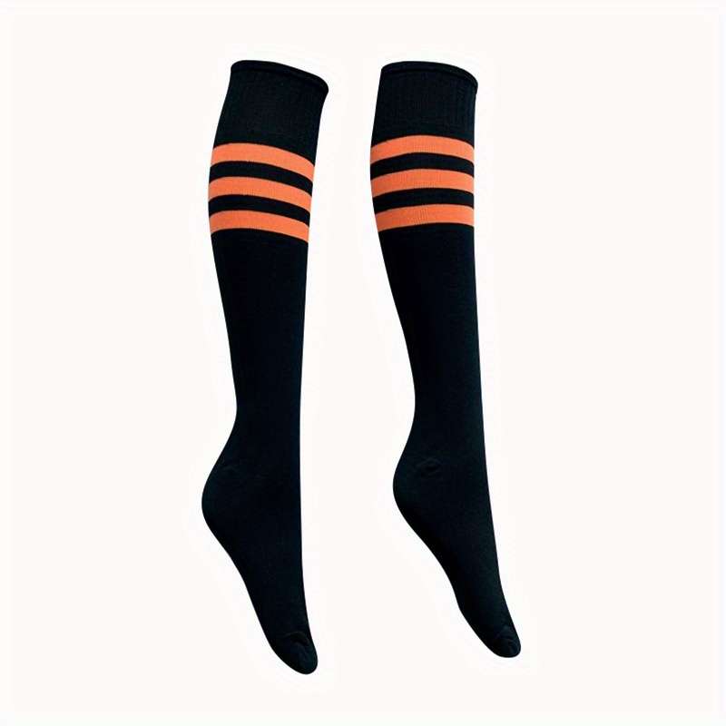 1 Pair Black Orange Edge One Pair One Size Socks